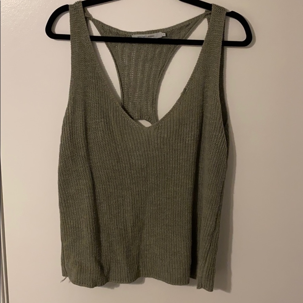 Green sweater top